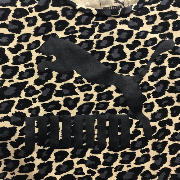 Puma Cheetah Print Crop Top - size small - Picture 2 of 4